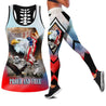 Happy Independence Day United States of America 3D All Over Printed Legging + Hollow Tank