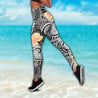 Amazing Polynesian Tattoo And Hibiscus Deluxe Legging & Tank Top ML