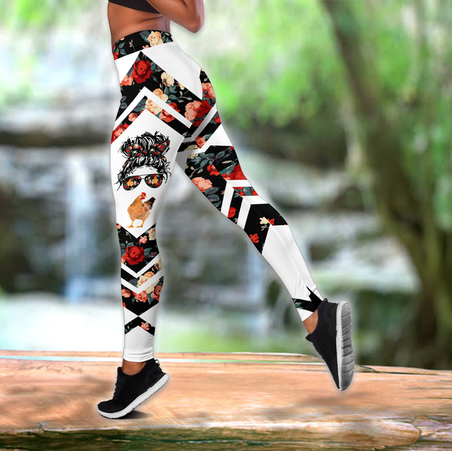 Chicken Mom Combo Legging + Tank Top