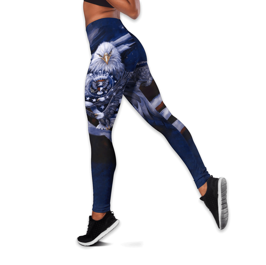 American 3D All Over Printed Legging + Hollow Tank