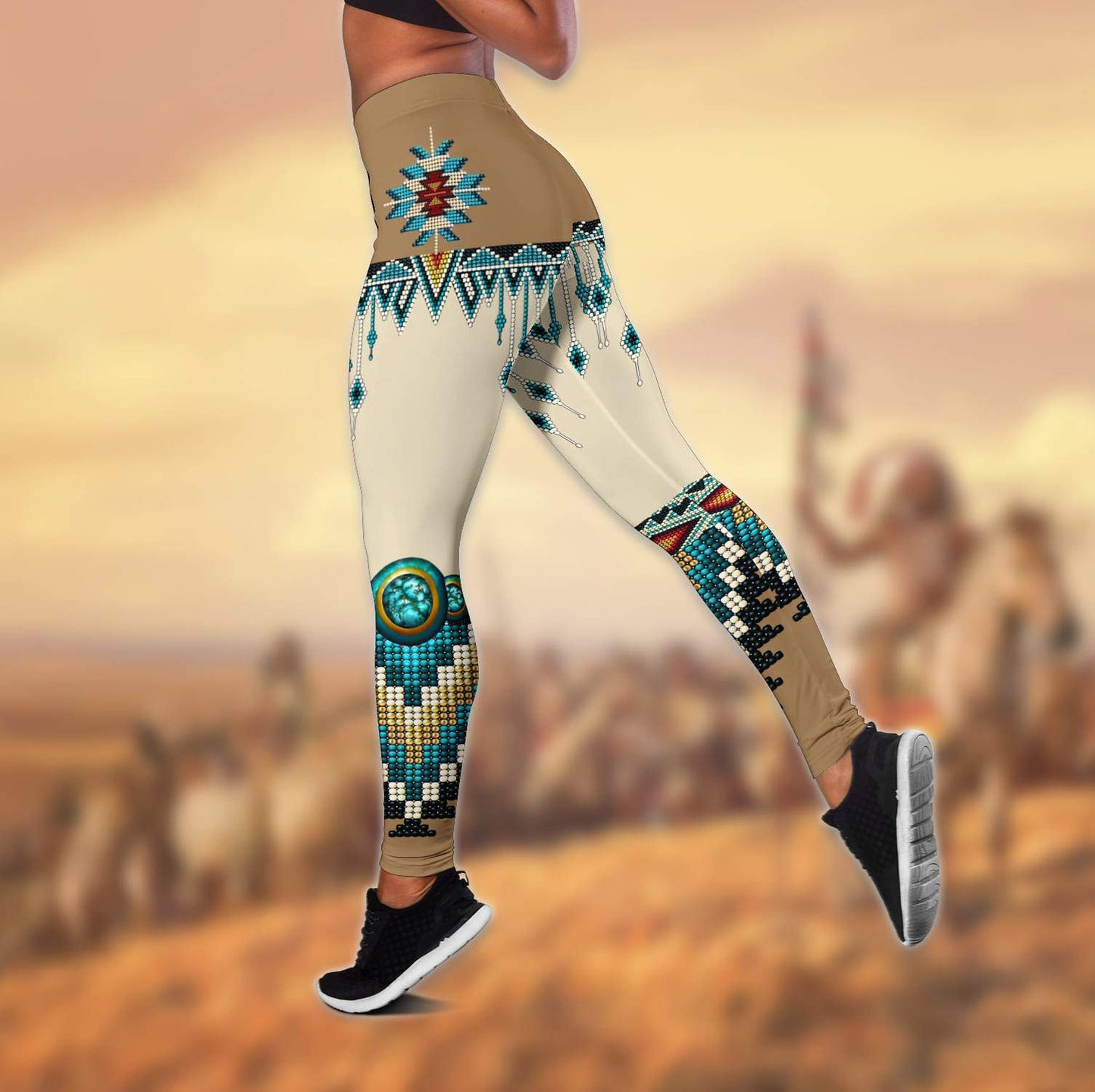 Native American 3D All Over Printed Legging + Cloak