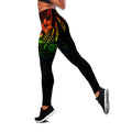 Amazing Polynesian Tattoo And Frangipani Flower Deluxe Legging & Tank top ML