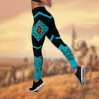 Native American 3D All Over Printed Legging + Hollow Tank Combo