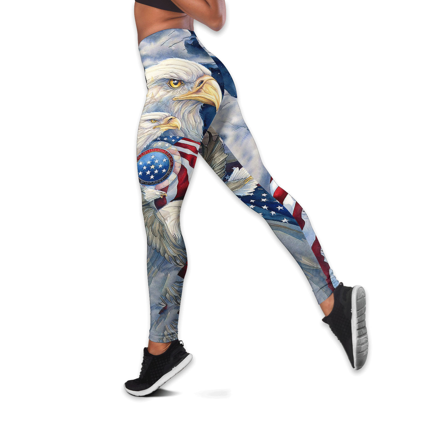 American 3D All Over Printed Legging + Hollow Tank
