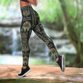 Egyptian Hieroglyphs And Deities Mythology Culture Combo Legging Tank