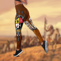 Native American 3D All Over Printed Legging + Hollow Tank