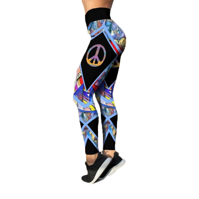 Premium Hippie 3D Over Printed Legging & Tank Top