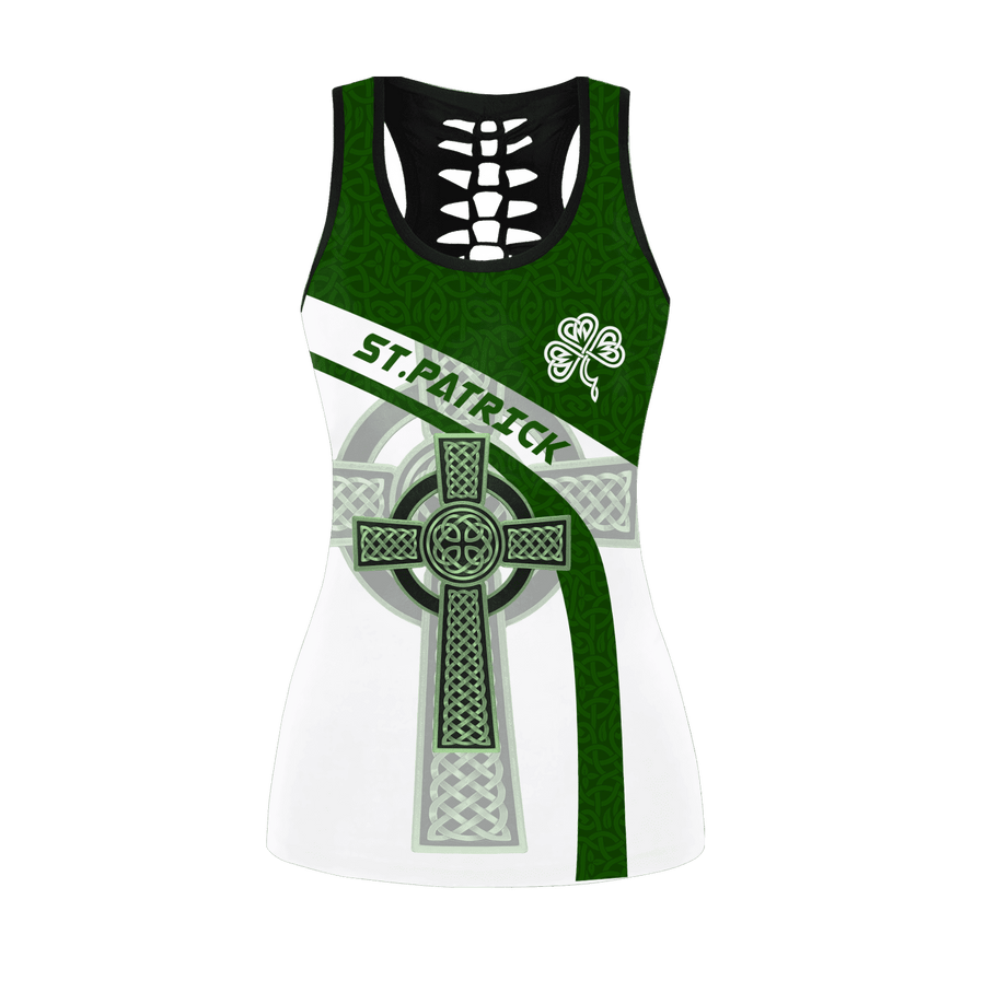 Irish Celtic Knot Cross St.Patrick day 3D Design print combo tank legging