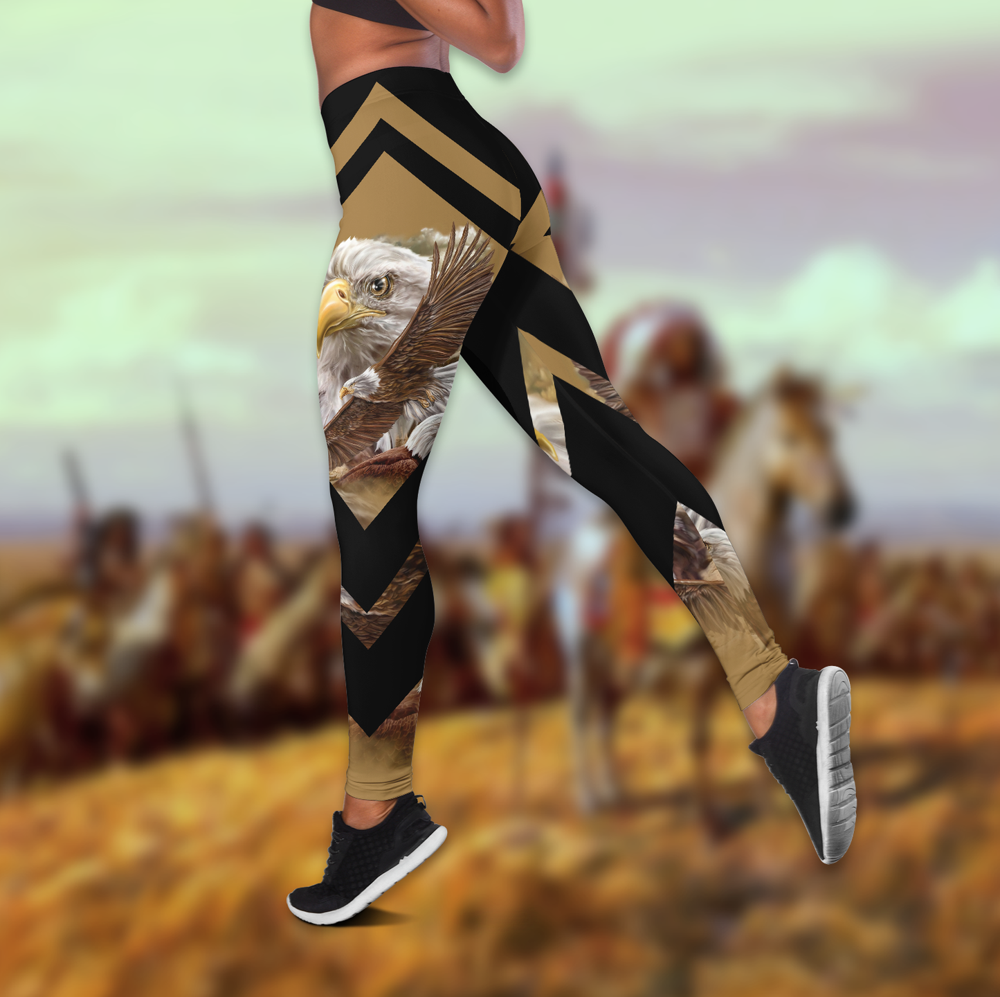 Native American 3D All Over Printed Legging + Hollow Tank