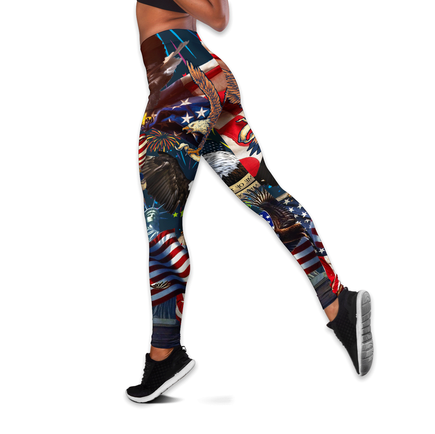 American 3D All Over Printed Legging + Hollow Tank