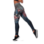 American 3D All Over Printed Legging + Hollow Tank