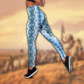 Wolf Native American 3D All Over Printed Legging + Hollow Tank