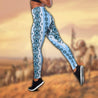 Wolf Native American 3D All Over Printed Legging + Hollow Tank