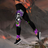 Skull Girl Biker Legging + hollow tank combo outfit