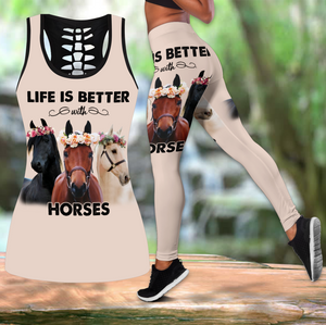 Life is Better with Horses Legging & Tank Top TNA12152005