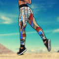 Egyptian Ancient Queen Pattern Combo Legging Tank
