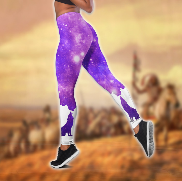 Wolf 3D All Over Printed Legging + Hollow Tank Combo