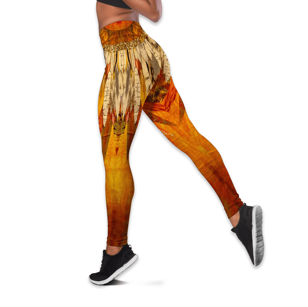 Native American 3D All Over Printed Legging + Hollow Tank Combo