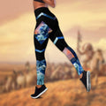Love Wolf Love Eagle 3D All Over Printed Legging + Hollow Tank Combo