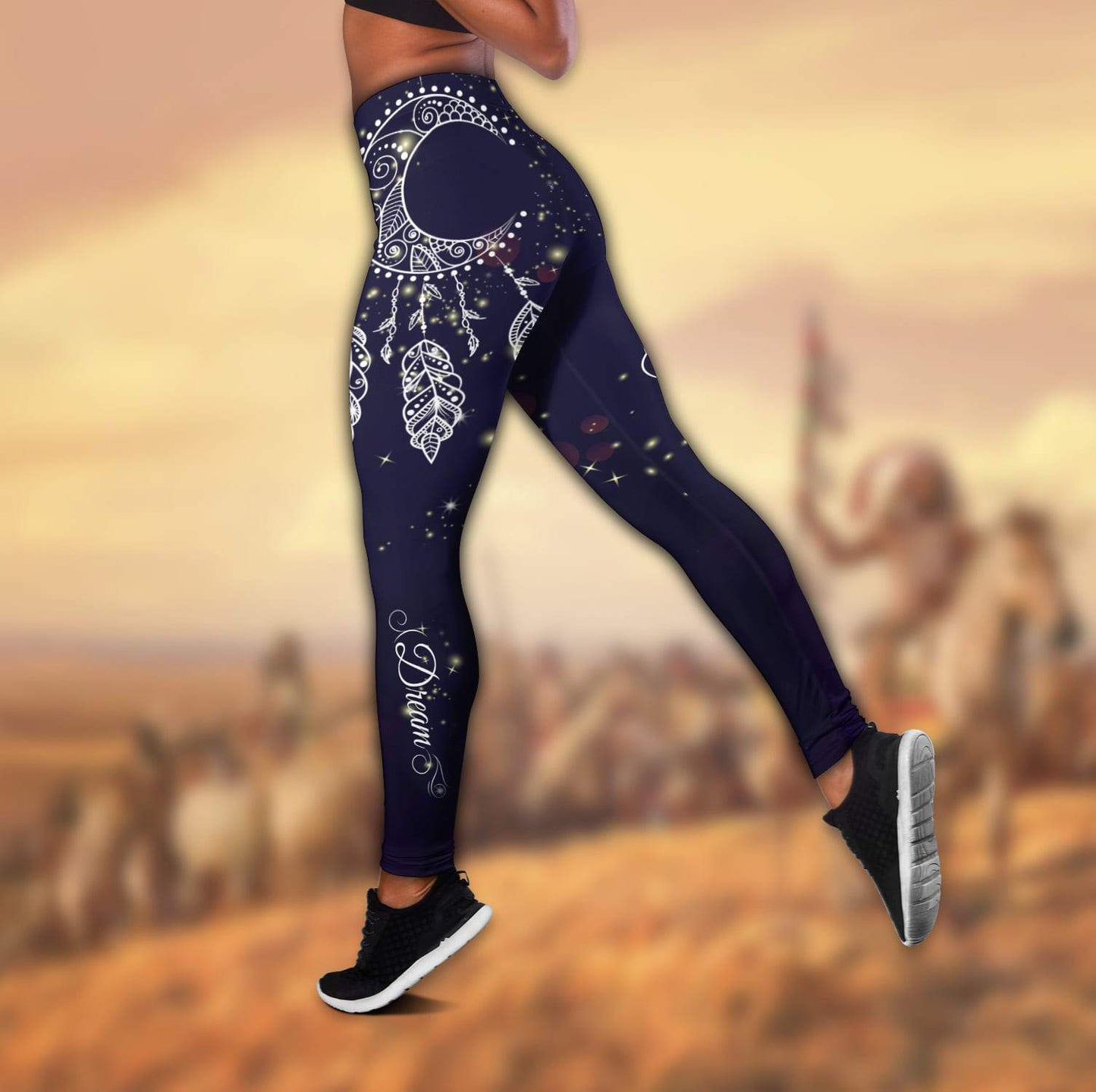 Native American 3D All Over Printed Legging + Hollow Tank