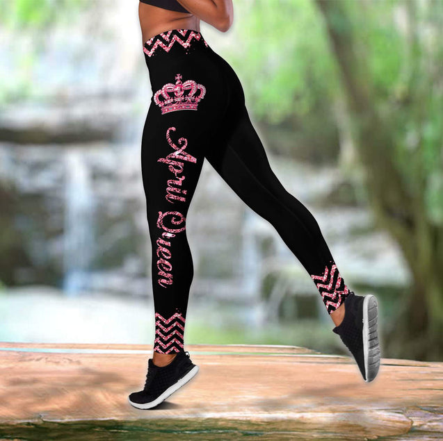 Personalized April Girl Combo Tank Top + Legging TN