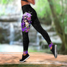 Skull Girl Biker Legging + hollow tank combo outfit