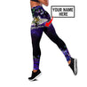 Bees flowers legging + hollow tank combo custom name