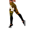 Amazing Polynesian Hibiscus And Tattoo Hawaii Style Deluxe Legging & Tank Top ML