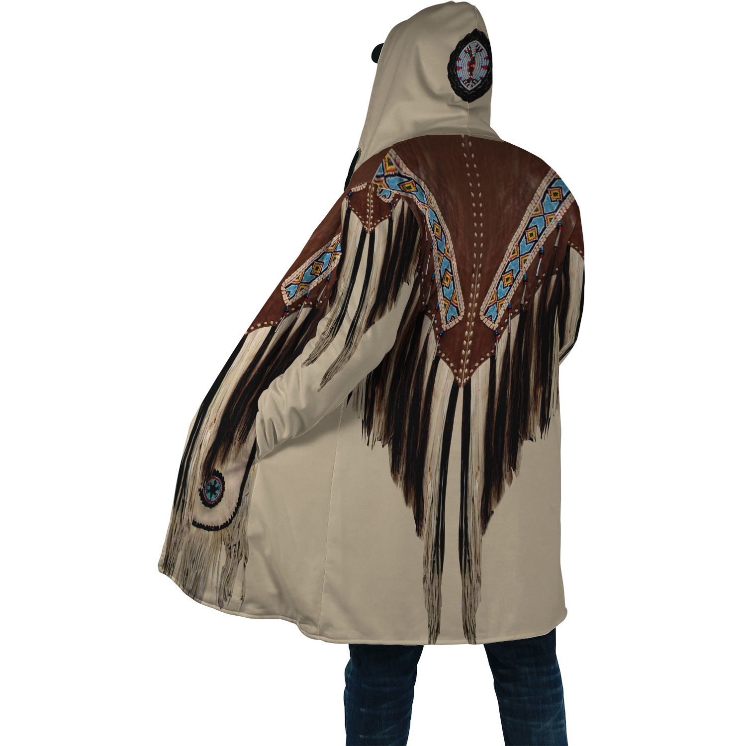 Native Cowboy Jacket No11 Cosplay 3D Over Printed Unisex Deluxe Hoodie ML