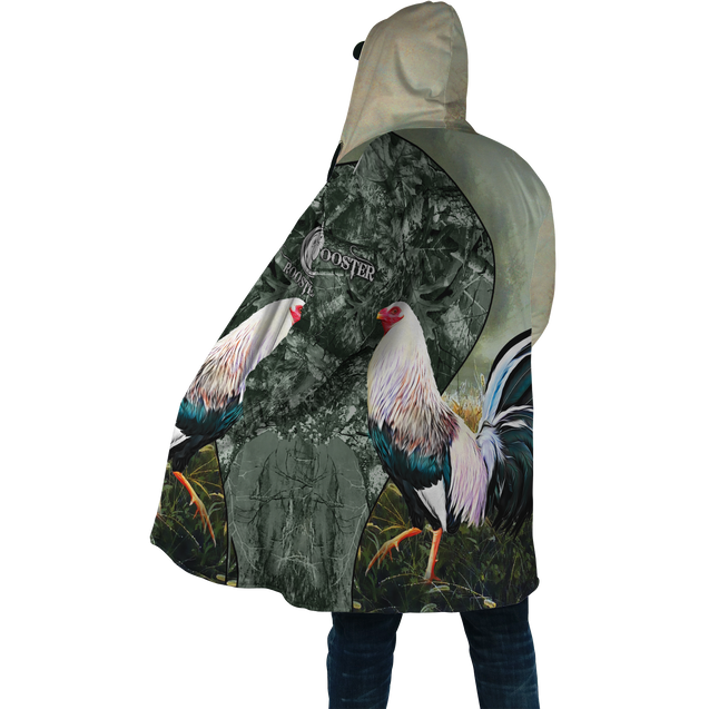 Rooster 3D All Over Printed Unisex Deluxe Hoodie ML