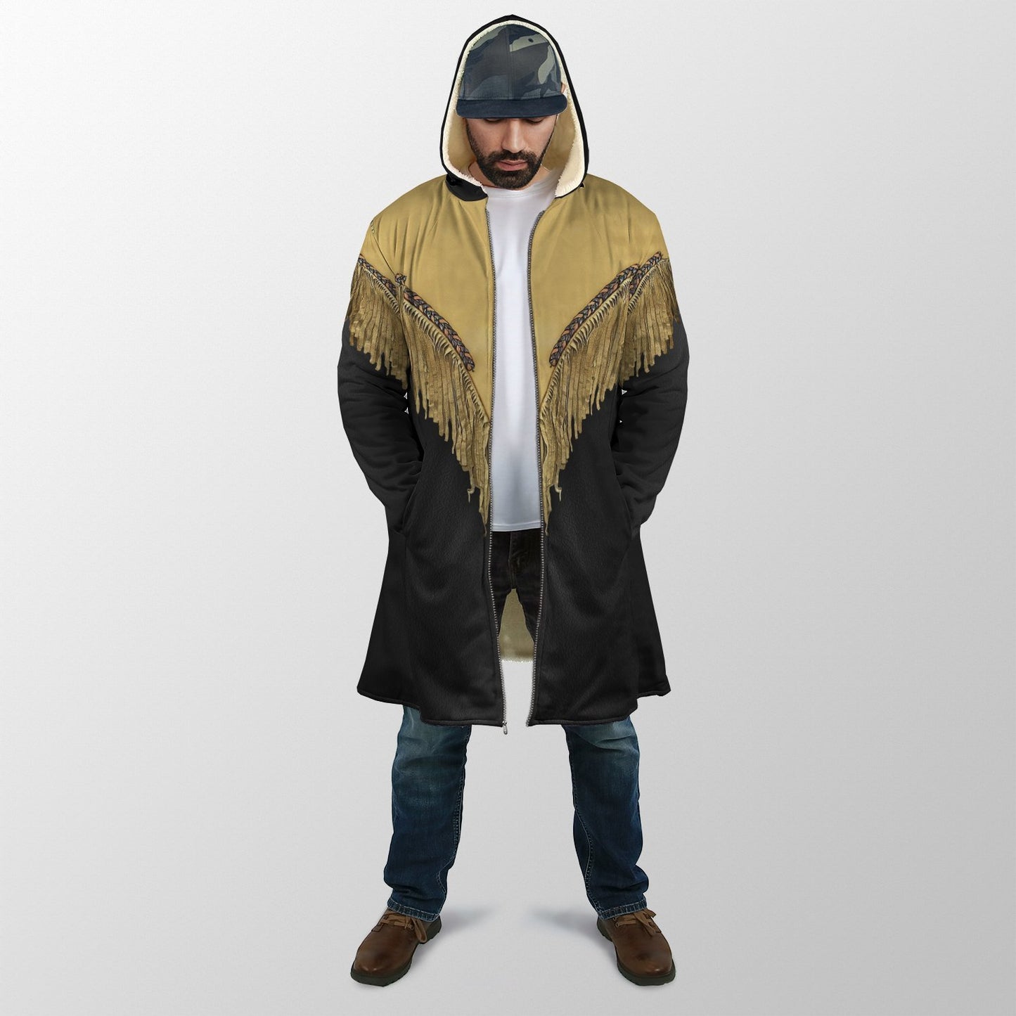 Native Cowboy Jacket No12 Cosplay 3D Over Printed Unisex Deluxe Hoodie ML