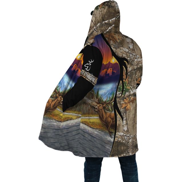 Deer Hunting 3D Over Printed Unisex Deluxe Hoodie ML