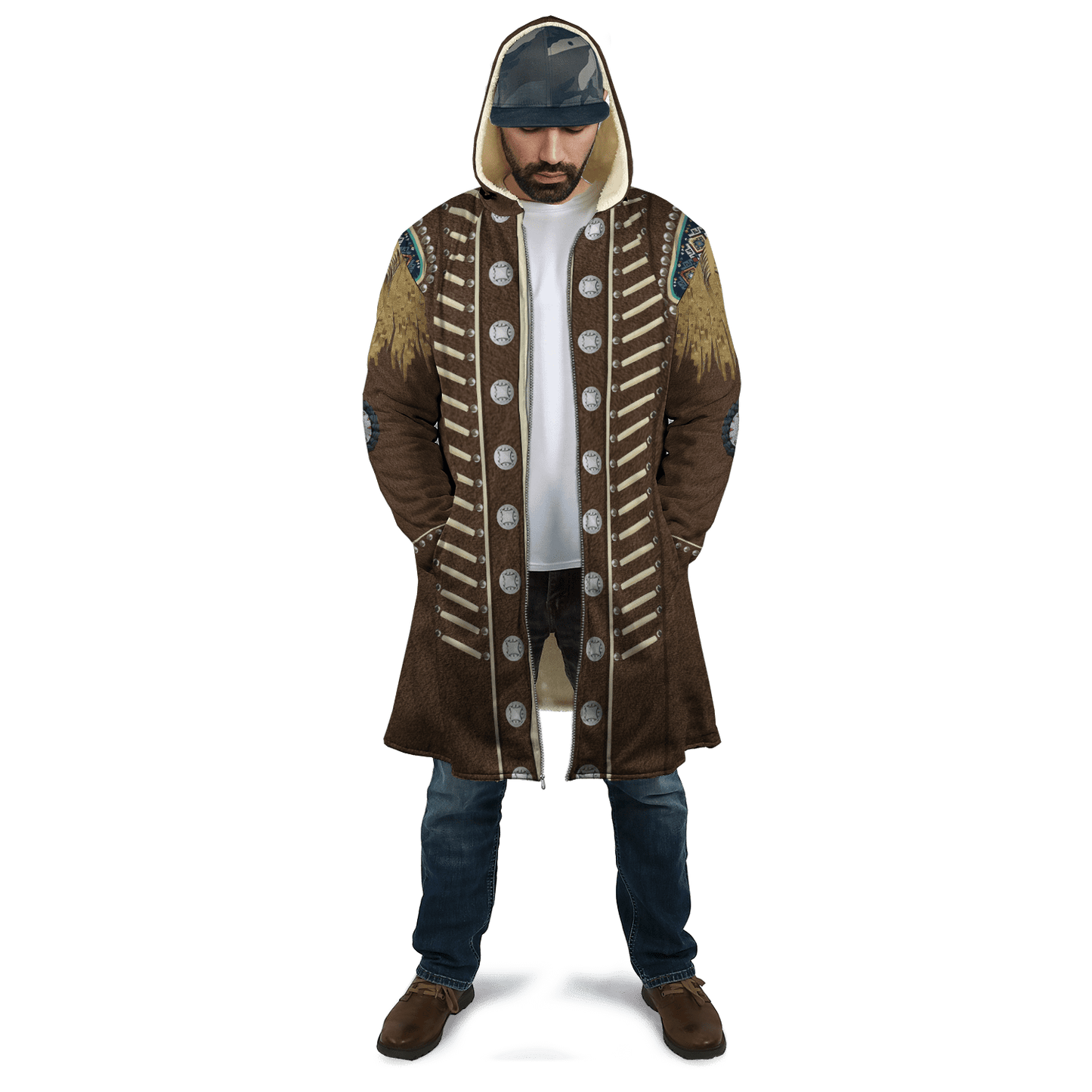 Native Cowboy Jacket No20 Cosplay 3D Over Printed Unisex Deluxe Hoodie ML