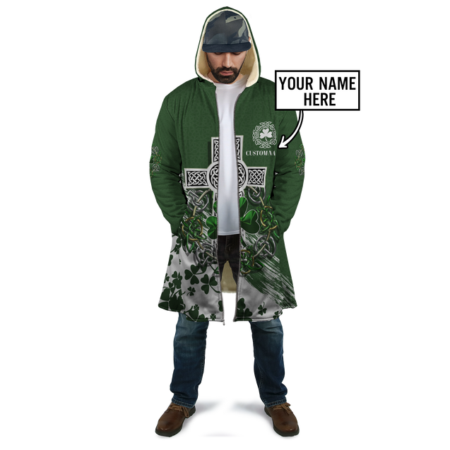 Premium Unisex Hoodie Custom Name Irish St.Patrick Day The Cross And Shamrock ML