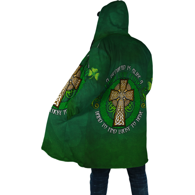 Premium Unisex Hoodie Irish St.Patrick  Celtic Cross And Shamrock  ML