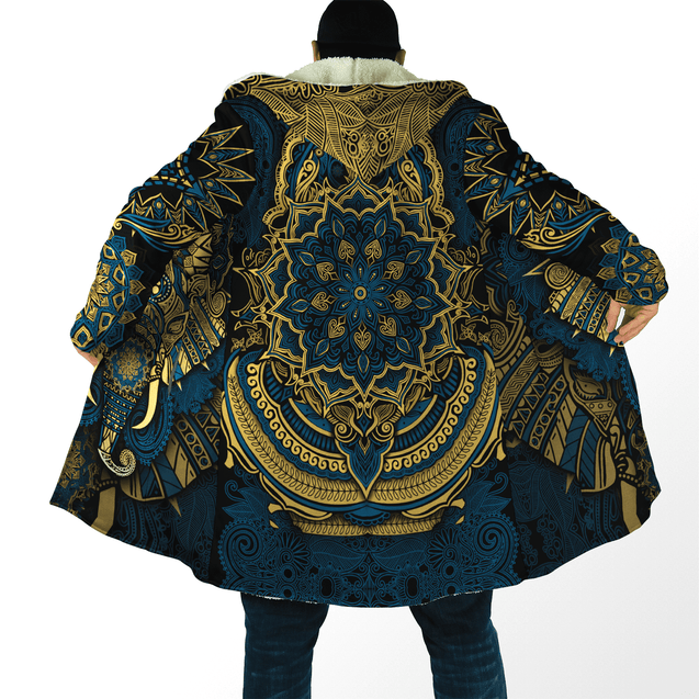 Elephant Royal Mandala Premium 3D All Over Printed Cloak