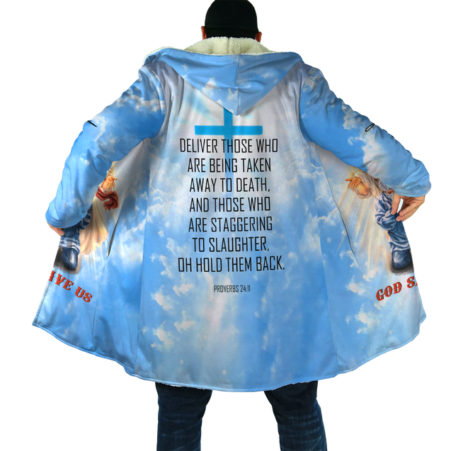 Premium Unisex Hoodie Easter Day Christian Jesus No7 ML God Save Us