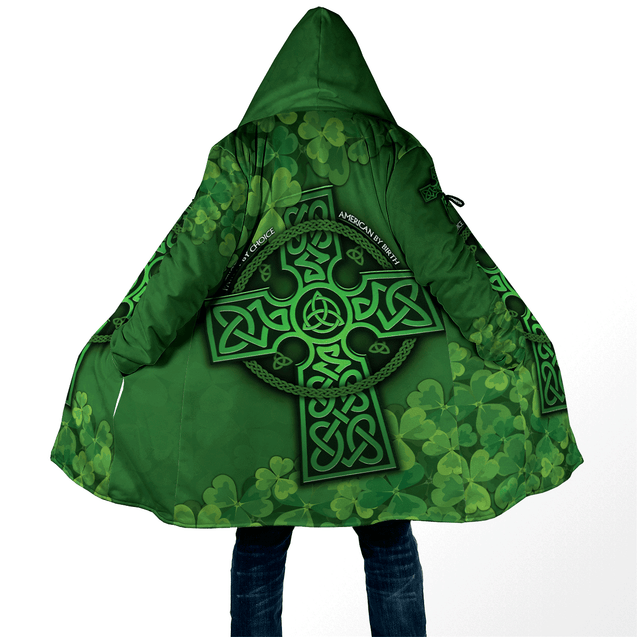 Premium Unisex Hoodie Irish St.Patrick  Celtic Cross And Shamrock  ML