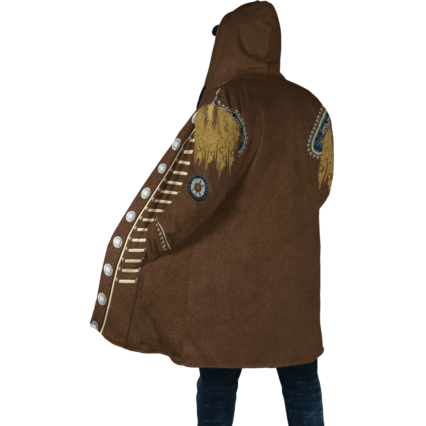 Native Cowboy Jacket No20 Cosplay 3D Over Printed Unisex Deluxe Hoodie ML