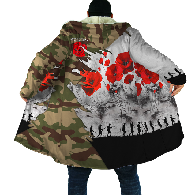 Premium Unisex Hoodie Poppy Flower Anzac Day ML