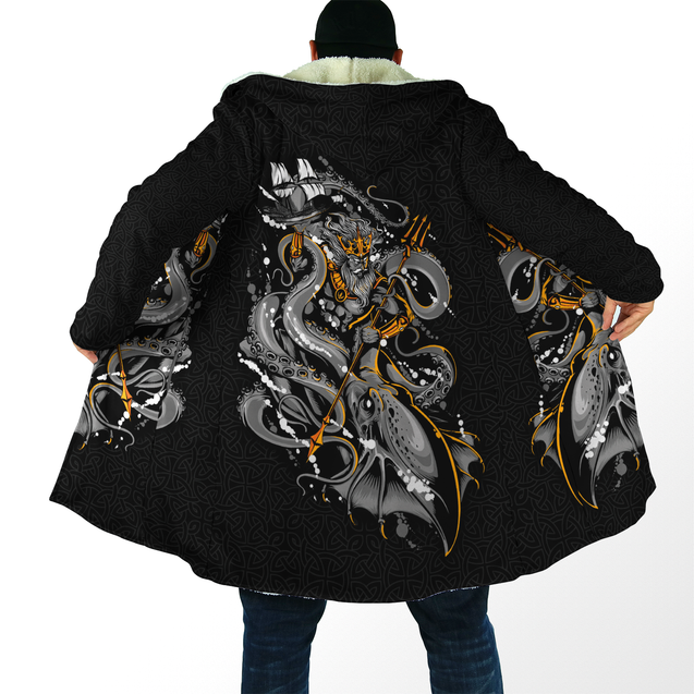 Premium Unisex Hoodie Kraken Octopus And Poseidon ML