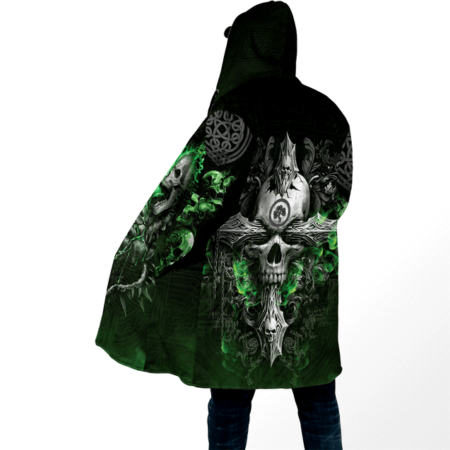 Irish Skull 3D All Over Printed Shirts For Men and Women