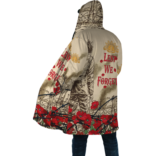 Premium Unisex Hoodie Poppy Flower Lest We Forget Anzac Day ML