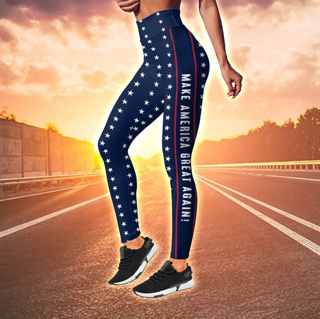 Make America Great Again Combo (Legging+Tank) for women TR3007201-Apparel-Huyencass-S-No Tank-Vibe Cosy™