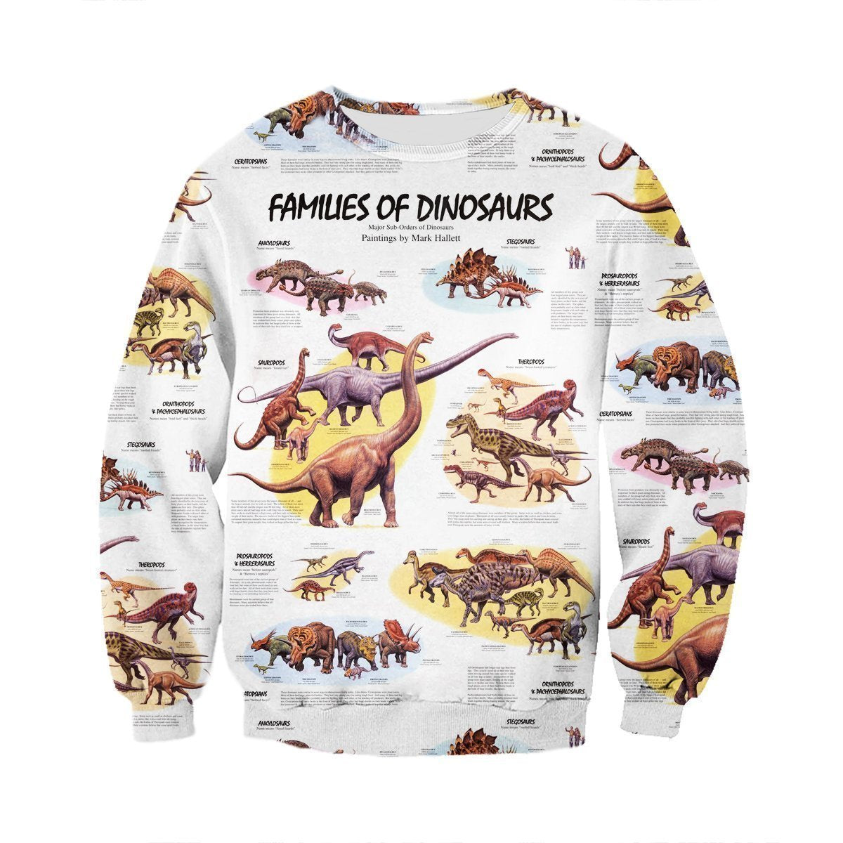3D All Over Printed Dinosaurs Shirts And Shorts SHUL100909-3D All Over Printed Clothes-HP Arts-Long-sleeved Shirt-XS-Vibe Cosy™