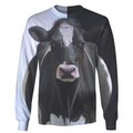 3D All Over Print Cow Clothes <Black>-Apparel-RoosterArt-Sweatshirt-S-Vibe Cosy™