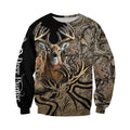 Camo Caribou Deer Hunting Hoodie T-Shirt Sweatshirt NM-Apparel-NM-Sweat Shirt-S-Vibe Cosy™