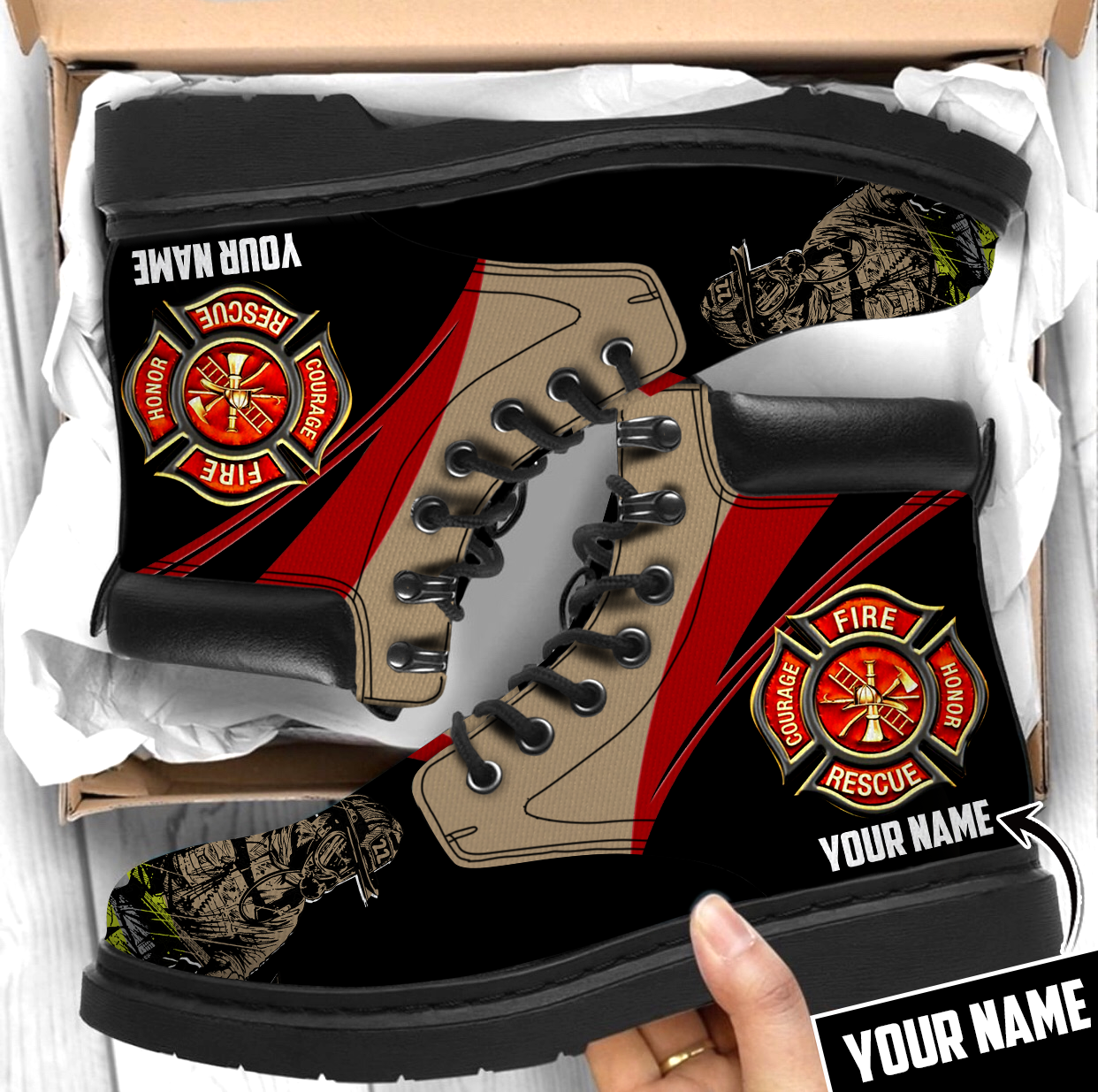 Customize Name Firefighter Boots For Men And Women MH07022103