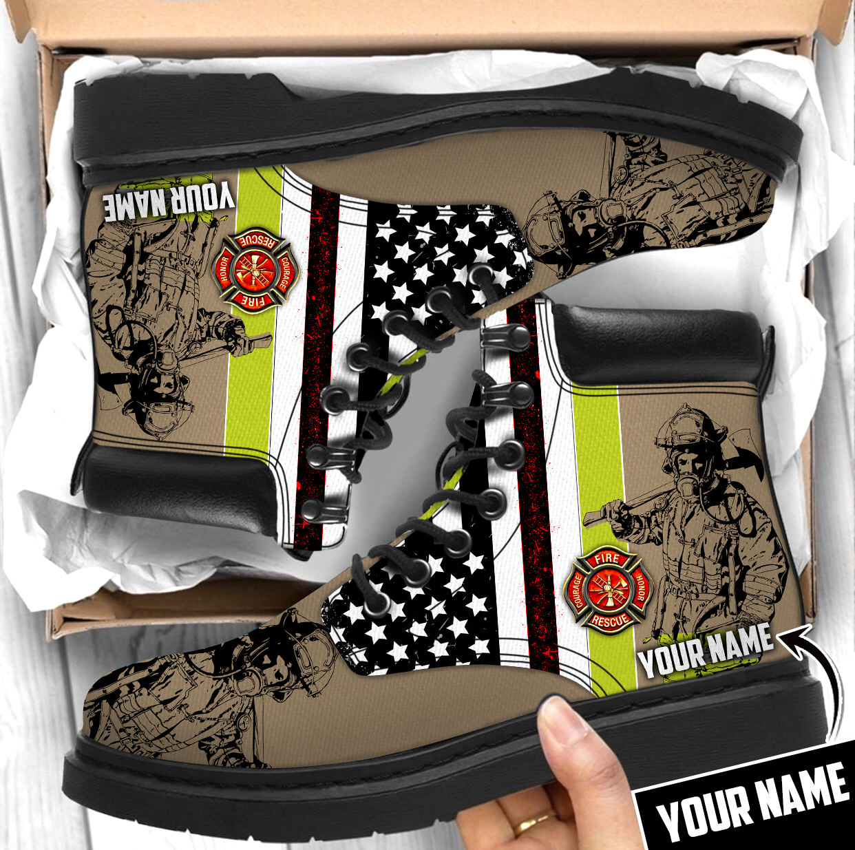 Customize Name Firefighter Boots For Men And Women MH07022104