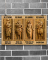 Anubis Ancient Egypt Be Strong Brave Humble Badass Poster Horizontal